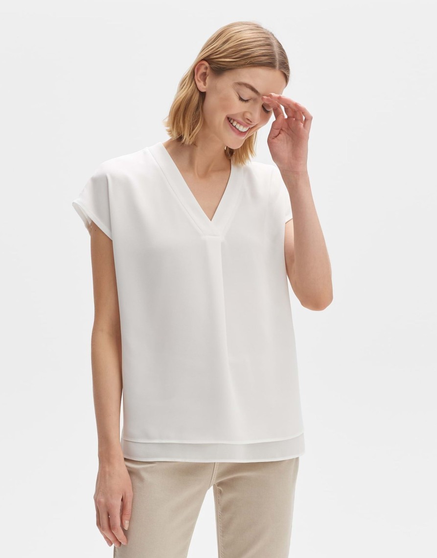 opus Shirtbluse Feliso Regular Aus Material Mix | Blusen