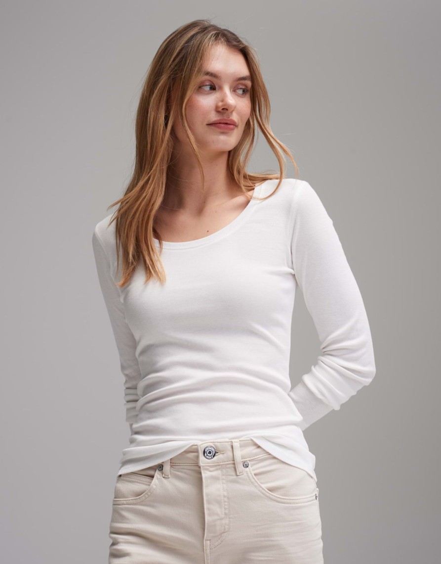 opus Longsleeve Sorana Slim Aus Bci Cotton Mix | Shirts