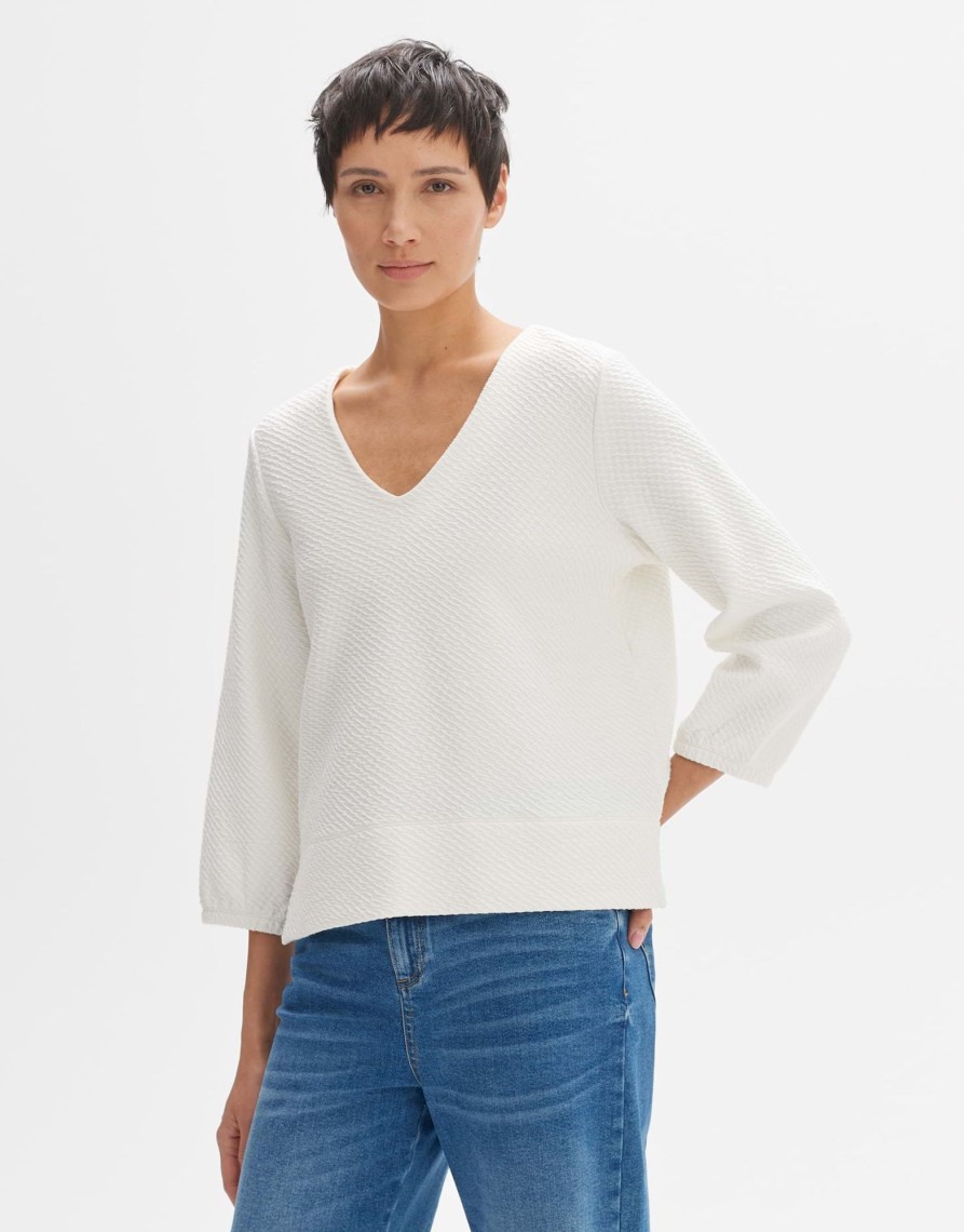 opus Strukturierter Sweater Gelmi Loose Aus Bci Cotton Mix | Sweat