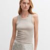 opus Geripptes Tanktop Ilesso Sparkle Slim Mit Glitzer Effekt | Shirts