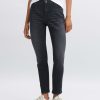 opus Slim Jeans Evita Dark Mid Rise Aus Stretchigem Bci Cotton Mix | Jeans