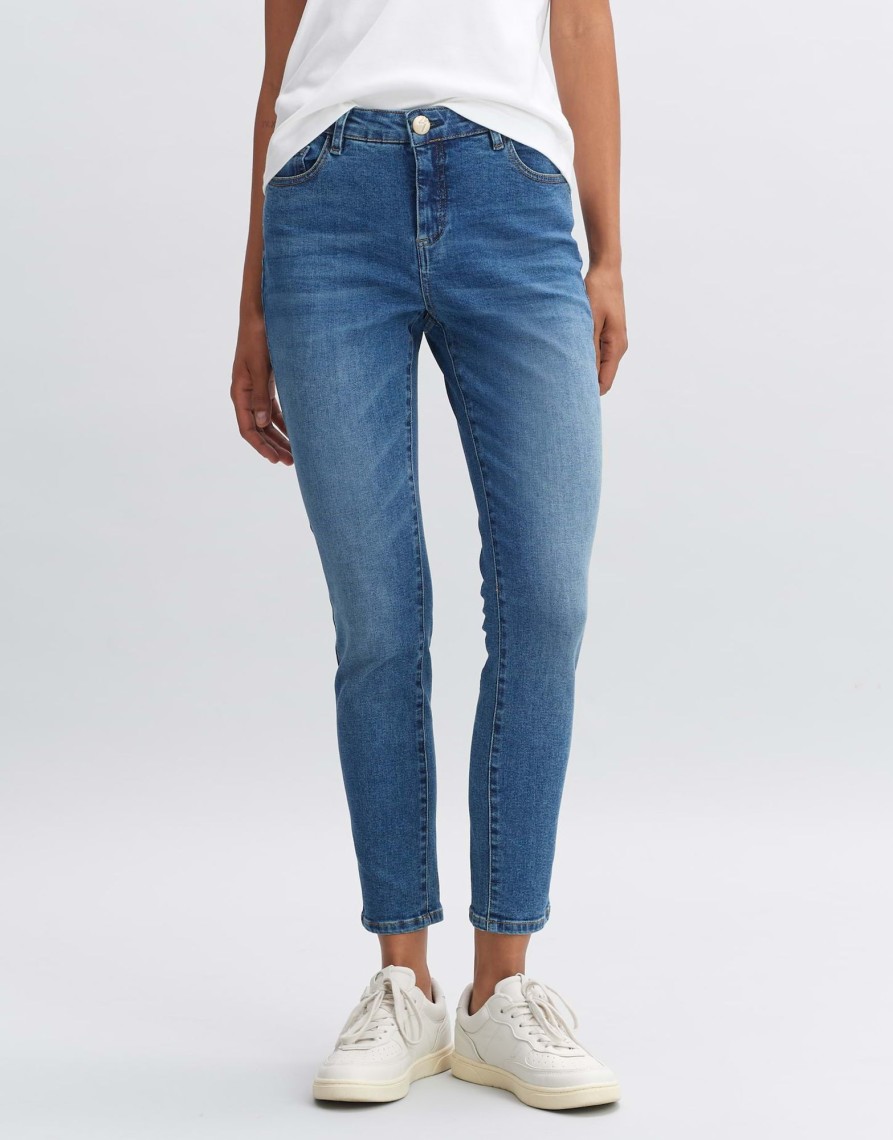 opus Slim Jeans Evita Vintage Mid Rise Aus Stretchigem Bci Cotton Mix | Jeans