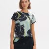 opus Shirt Stini Print Regular Aus Material Mix | Shirts