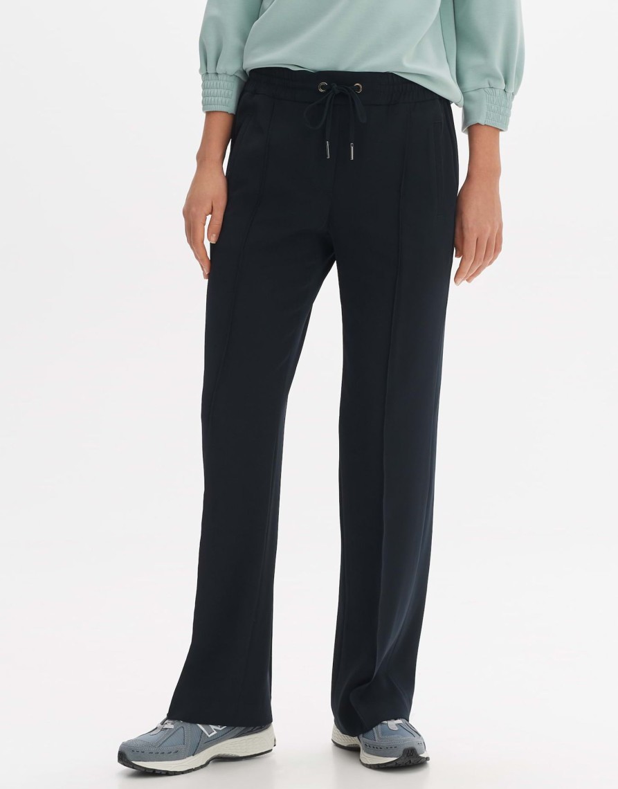 opus Wide Leg Pants Melane Mit Gummibund | Hosen