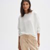 opus Gerippter Sweater Gisee Loose Aus Bci Cotton Mix | Sweat