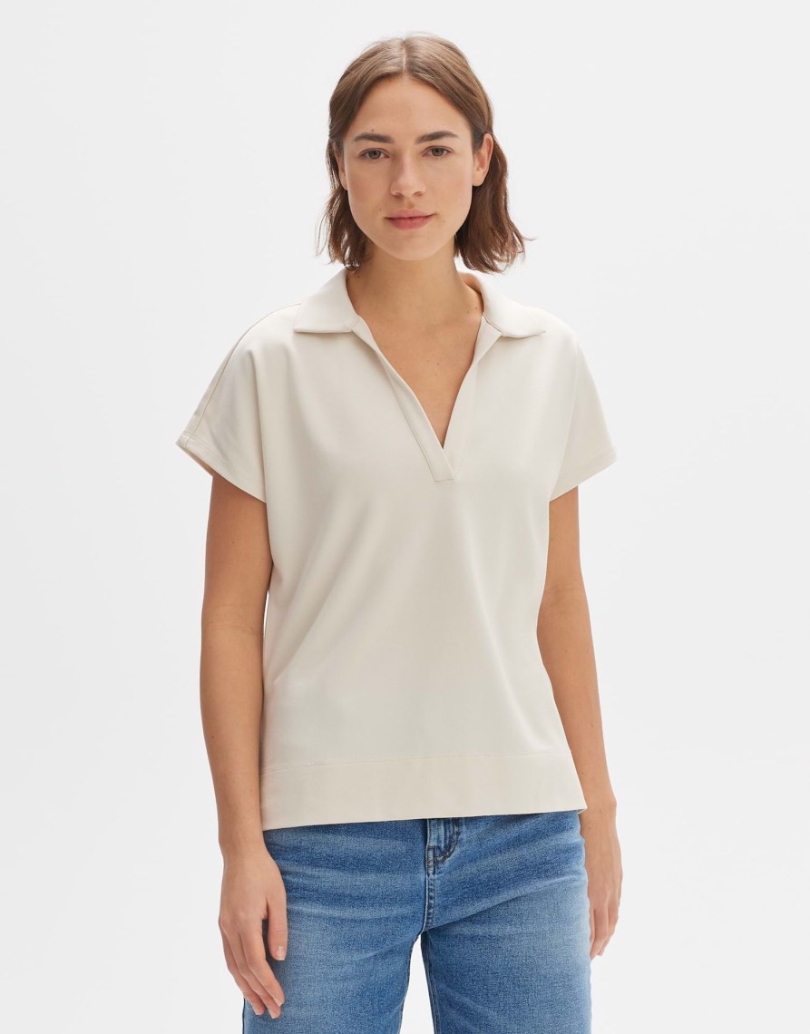 opus Poloshirt Sulisa Regular Aus Ecovero Viskose Mix | Shirts