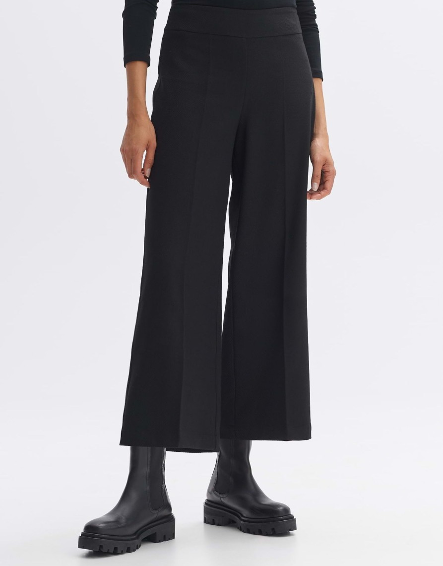 opus Culotte Misha Twill Wide Mit Struktur | Hosen