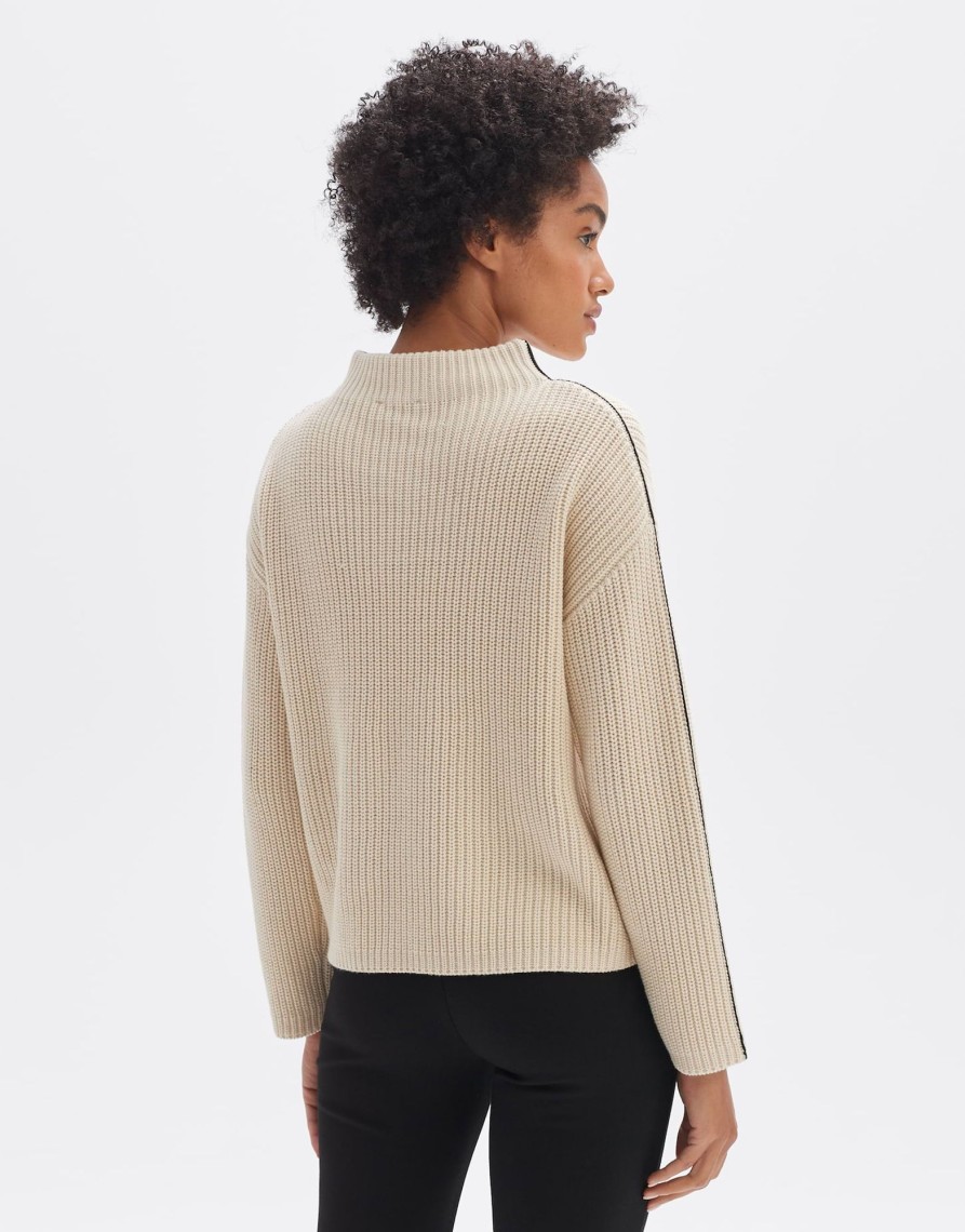 opus Gerippter Pullover Puntsi Regular Aus Baumwoll Mix | Strick