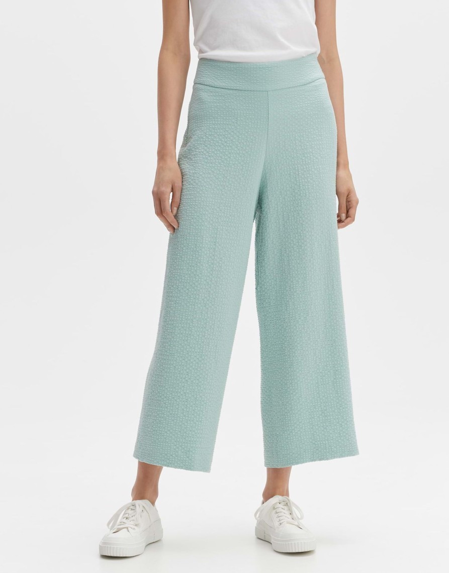 opus Culotte Misha Breeze Wide Aus Seesucker-Ware | Hosen