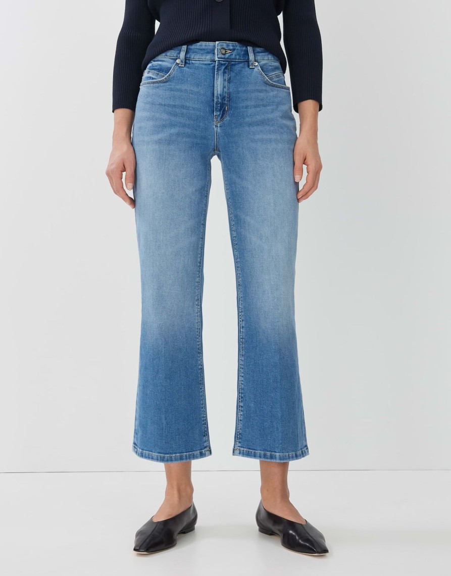 someday Cropped Flared Jeans Carie Kick Flare Aus Elastischem Baumwoll Mix | Jeans