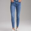 opus Skinny Jeans Elma Ocean Blue Low Rise Mit Stretch-Anteil | Jeans