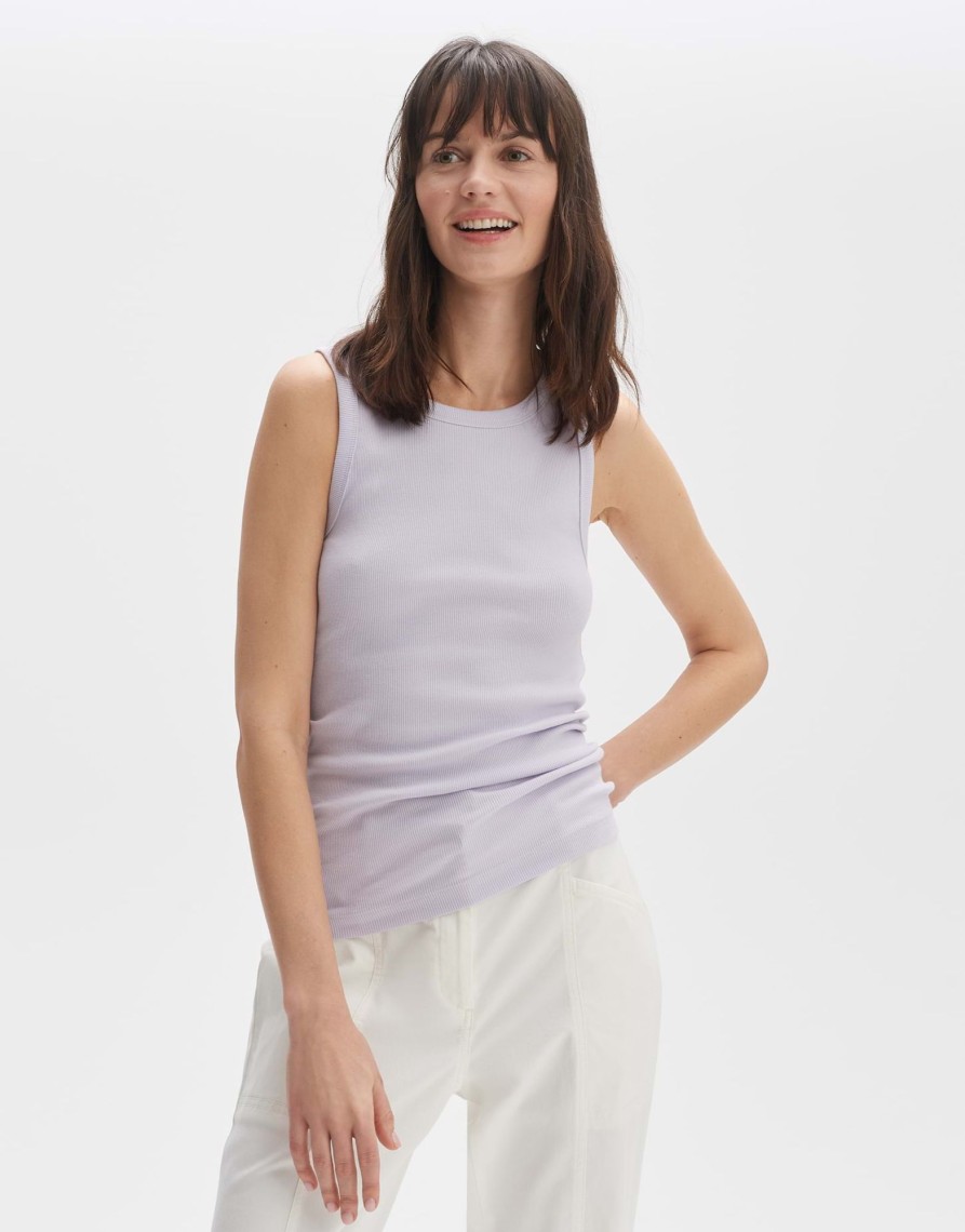 opus Geripptes Tanktop Ilesso Slim Aus Bci Cotton Mix | Shirts