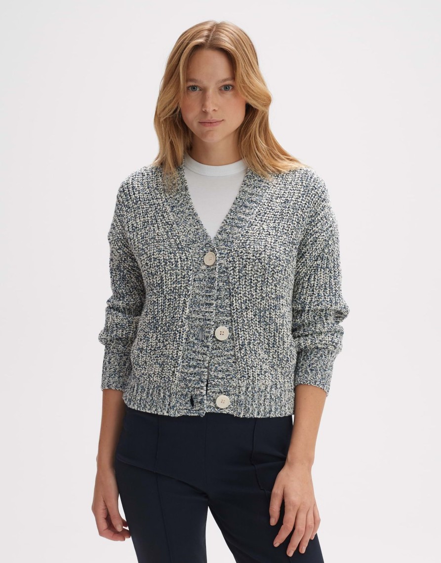 opus Strickjacke Darano Regular In Mouline Optik | Strick