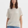 opus Rippshirt Saskili Loose Aus Nachhaltigem Viskose Mix | Shirts