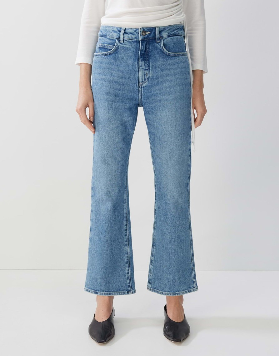 someday Cropped Flared Jeans Ciflare Mid Rise Aus Bci Cotton Mix | Jeans