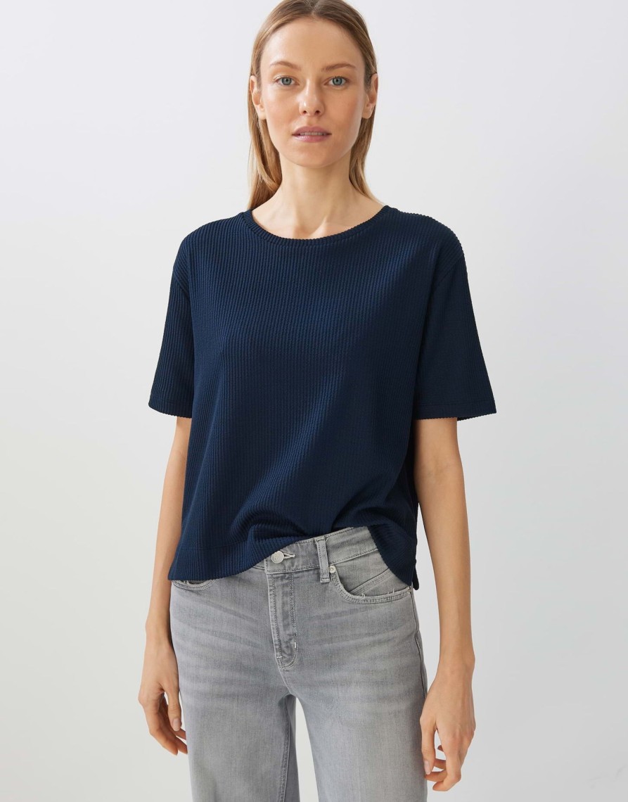 someday Boxy Shirt Kalino Loose Mit Rippstruktur | Shirts