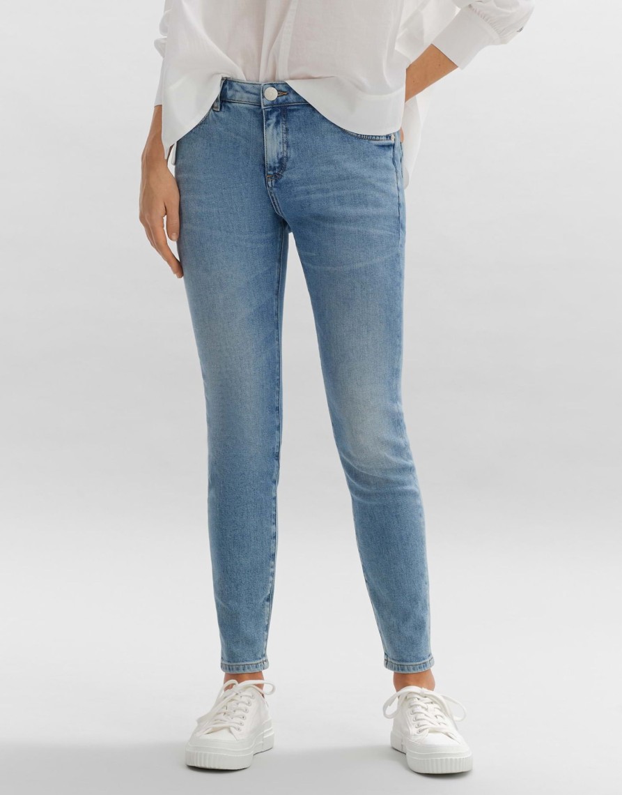 opus Slim Jeans Evita Mid Rise Aus Stretchigem Bci Cotton Mix | Jeans